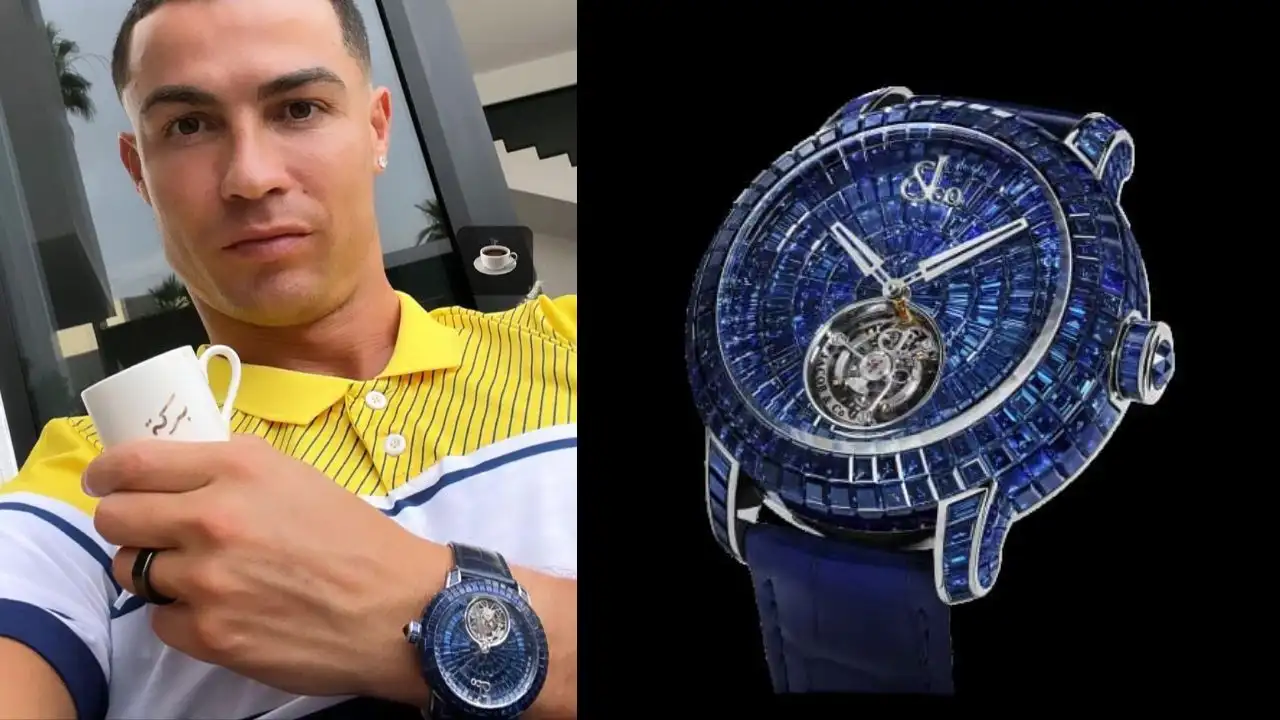 Crtistiano-ronaldo-wearing-jacob-&-co-caviar-tourbillon-baguette-blue-sapphire-watch