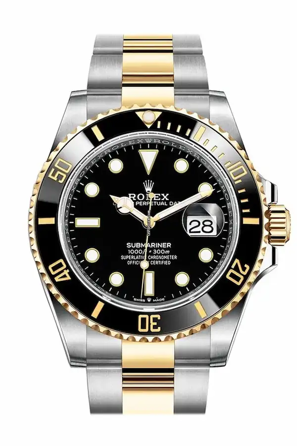 BTS-members-watch-collection-jungkook-watch-rolex-submariner-black-dial-two-tone