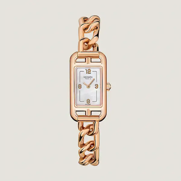 Eva-longoria-watch-collection-hermes-nantucket-rose-gold-watch