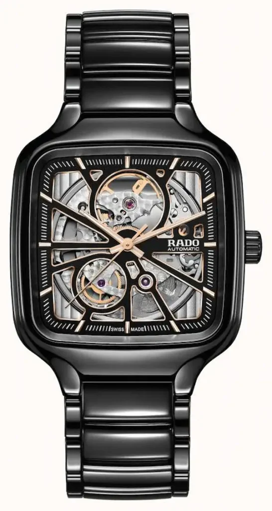 Hrithik-roshan-watch-collection-RADO Ture-Square-Skeleton-Automatic-watch