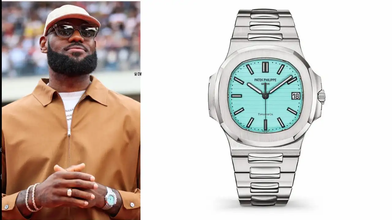 Lebron-james-was-spotted-wearing-Patek-Philippe-Nautilus-Tiffany-co-watch