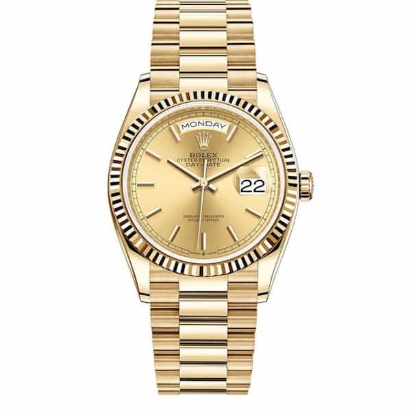 Rapper-badshah-watch-collection-rolex-day-date-40-18k-yellow-gold-dial-128238