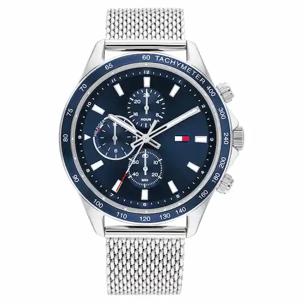 Shahid-kapoor-watch-collection-Tommy-Hilfiger-Blue-Dial-Silver-Stainless-Steel-Strap