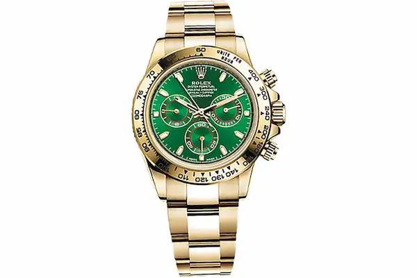 Valentino-rossi-watch-collection-rolex-daytona-green-dial-116508