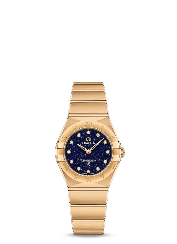 Watch-collection-of-blackpink-rose-watch-omega-constellation-25-mm-co-axial-yellow-gold