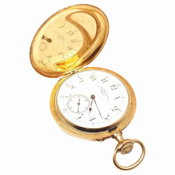 Beautiful Rare Henry Capt Fine Chronomatic 18k Yellow Gold Pocket Watch