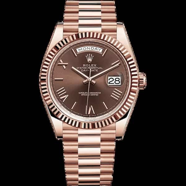 Bretman-rock-watch-collection-rolex-day-date-rose-gold-chocolate-dial