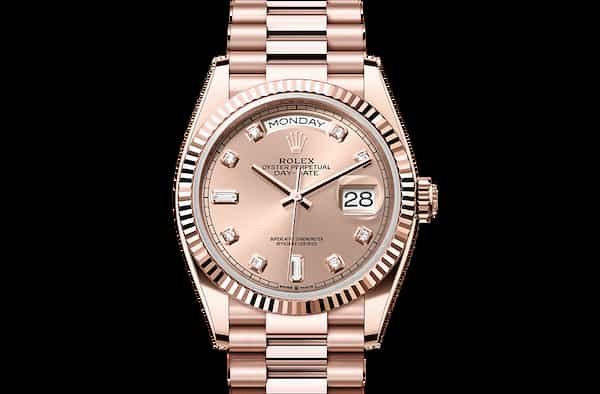 Celeste-barber-watch-collection-rolex-day-date-rose-gold-diamond-markers-128235