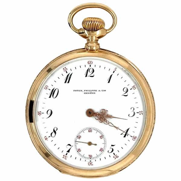 Patek Philippe Seconds Chronograph 18K Gold Pocket Watch
