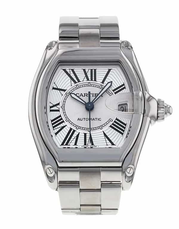Reese-witherspoon-watch-colelction-cartier-roadster-stainless-steel-watch