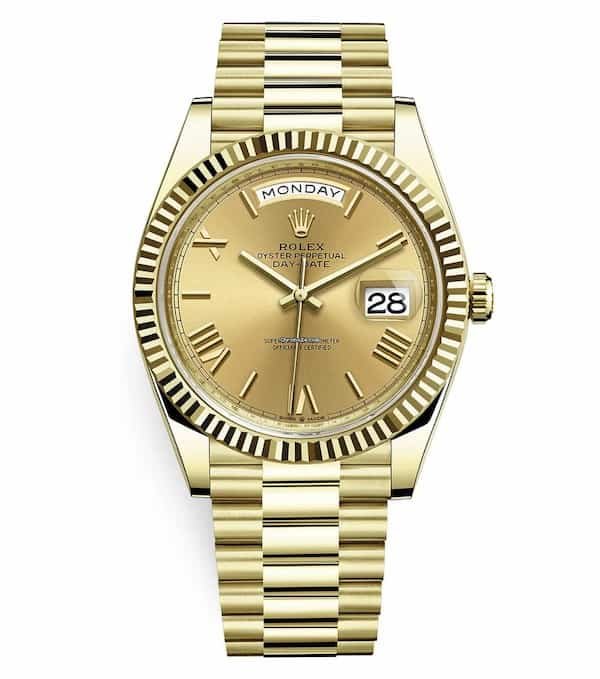 Rita-ora-watch-collection-rolex-day-date-champagne-gold-dial