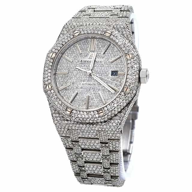 Agnez-Mo-watch-collection-Audemars-Piguet-Royal-Oak-Iced-Out-Diamond-15450ST