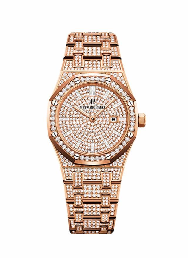 Agnez-Mo-watch-collection-Audemars-Piguet-Royal-Oak-Rose-Gold-Pave-Diamond-Dial-67652OR