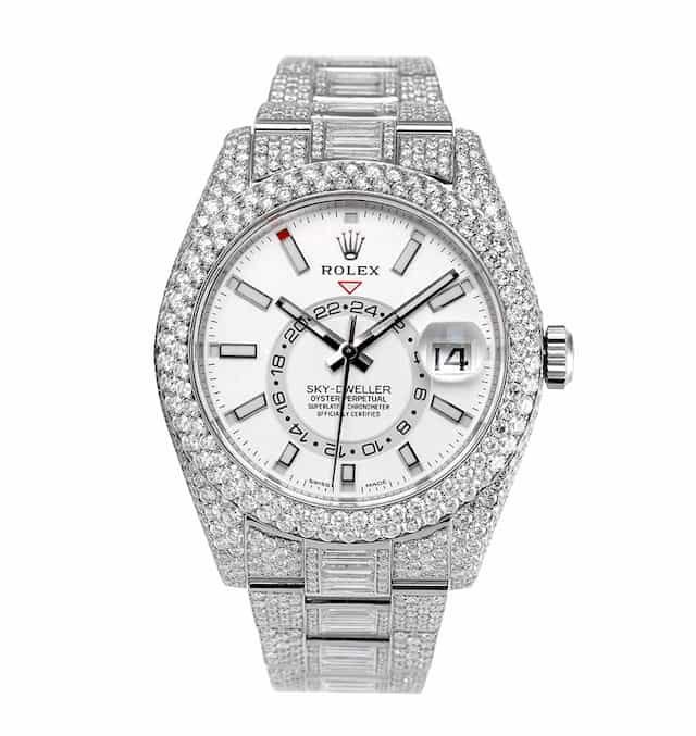 Kizz-Daniel-watch-collection-rolex-sky-dweller-white-dial-iced-out-custom-diamonds-326934