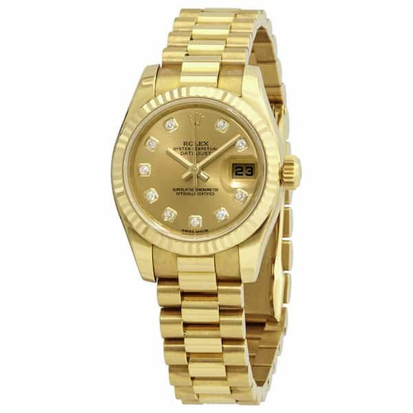 Kristen-bell-watch-collection-rolex-lady-datejust-18k-yellow-gold