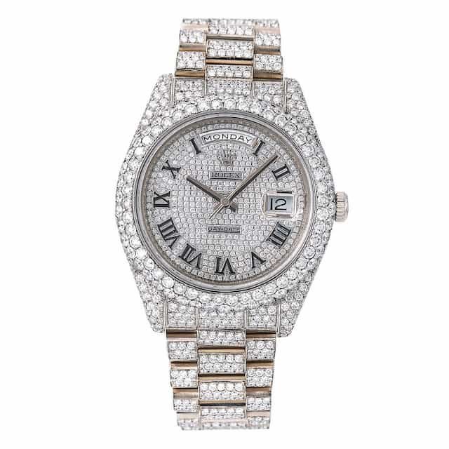 Sean-O'Malley-Watch-Collection-Rolex-Day-Date-II-218-239-Iced-out-Diamonds