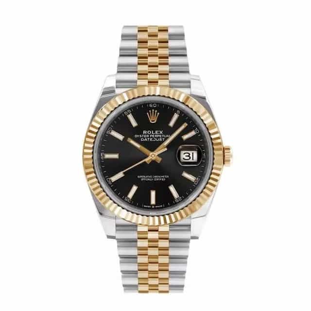 Tiwa-Savage-watch-collection-rolex-datejust-two-tone-black-index-dial
