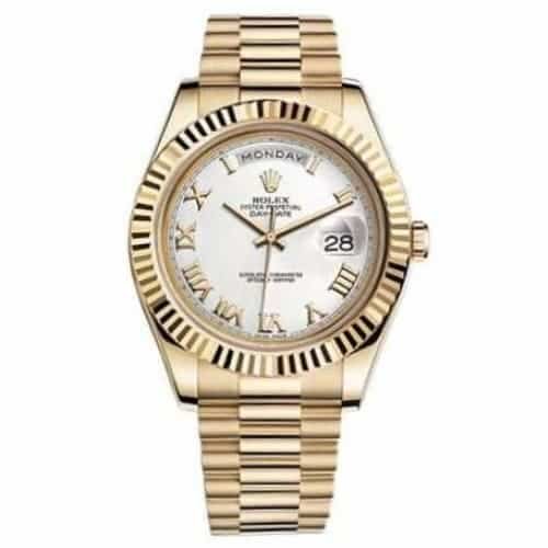 Leroy-Sane-Watch-Collection-Rolex-Day-Date-II-Yellow-Gold-White-Roman-Dial-218238