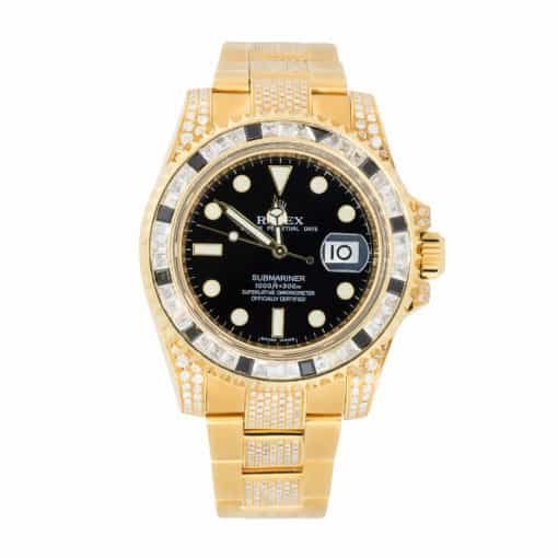 Romeo-Santos-Watch-Collection-Rolex Submariner-18k-Yellow-Gold-Diamond-Sapphire-116618LB