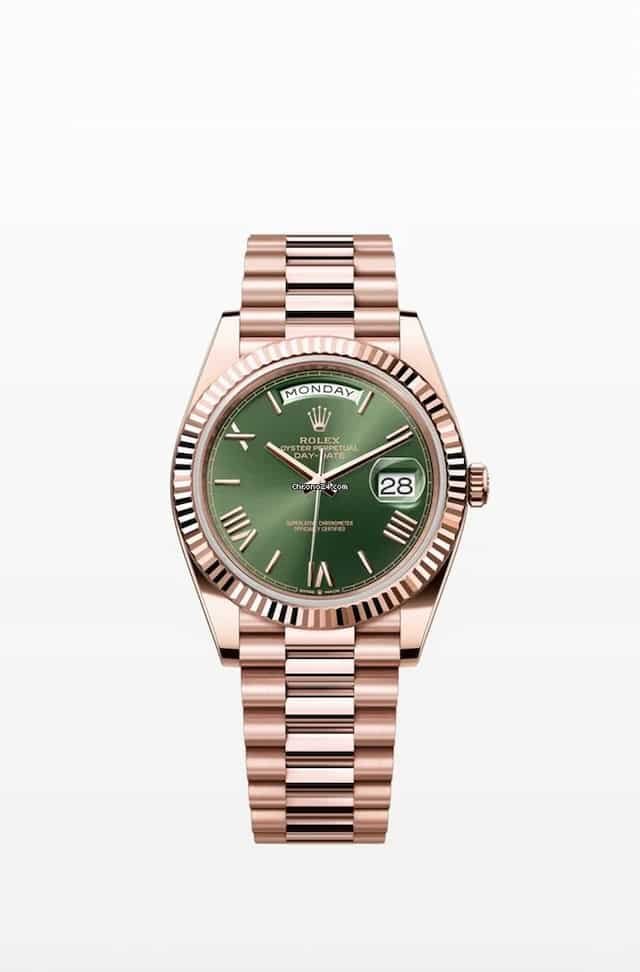 Rolex Day-Date 40 Rose Gold Olive Green DIal Ref. 228235